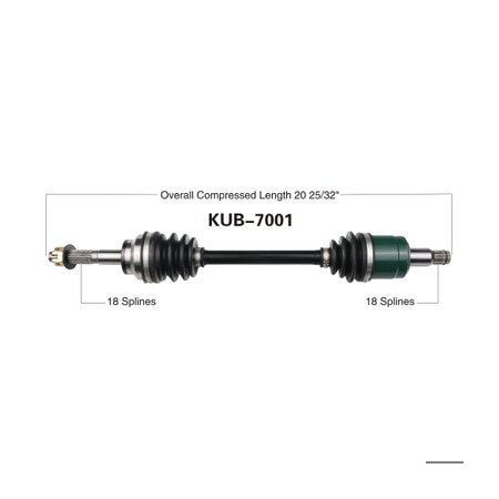 Wide Open OE Replacement CV Axle for KUBOTA FRONT RTV400Ci/RTV500 KUB-7001
